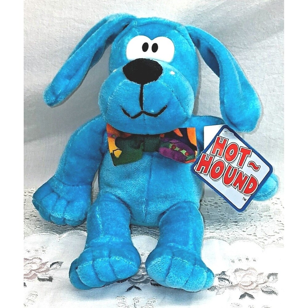 Vintage 1995 Commonwealth Hot Hound Blue Dog Plush Stuffed Animal w/ Tags 88025